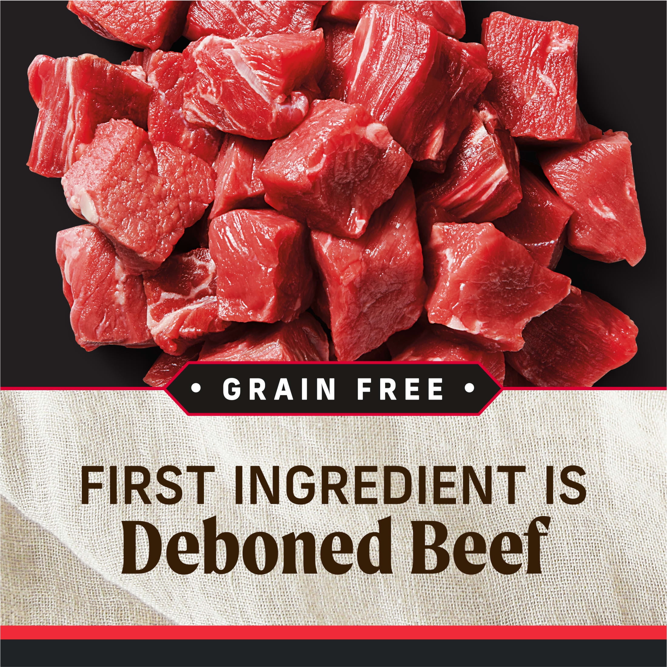 Merrick Grain Free Wet Dog Food for Adults, Real Beef, Lamb & Bison, 12.7 oz Can, 12 Pack