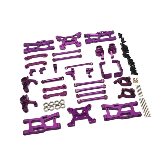 Tazas de dirección del brazo trasero delantero RC, varilla de conexión, Kits de piezas de coche RC, pieza de actualización resistente para accesorios púrpura