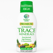 Tropical Oasis Ionized Trace Minerals Supplement, Liquid Vitamin Supplement, 74 Plant Derived Essentials and Minerals, Tropical Fruit Flavor, 16 oz, 32 Servings