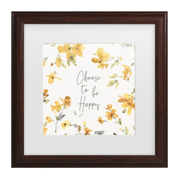 Lisa Audit 'Happy Yellow 20' Matted Framed Art