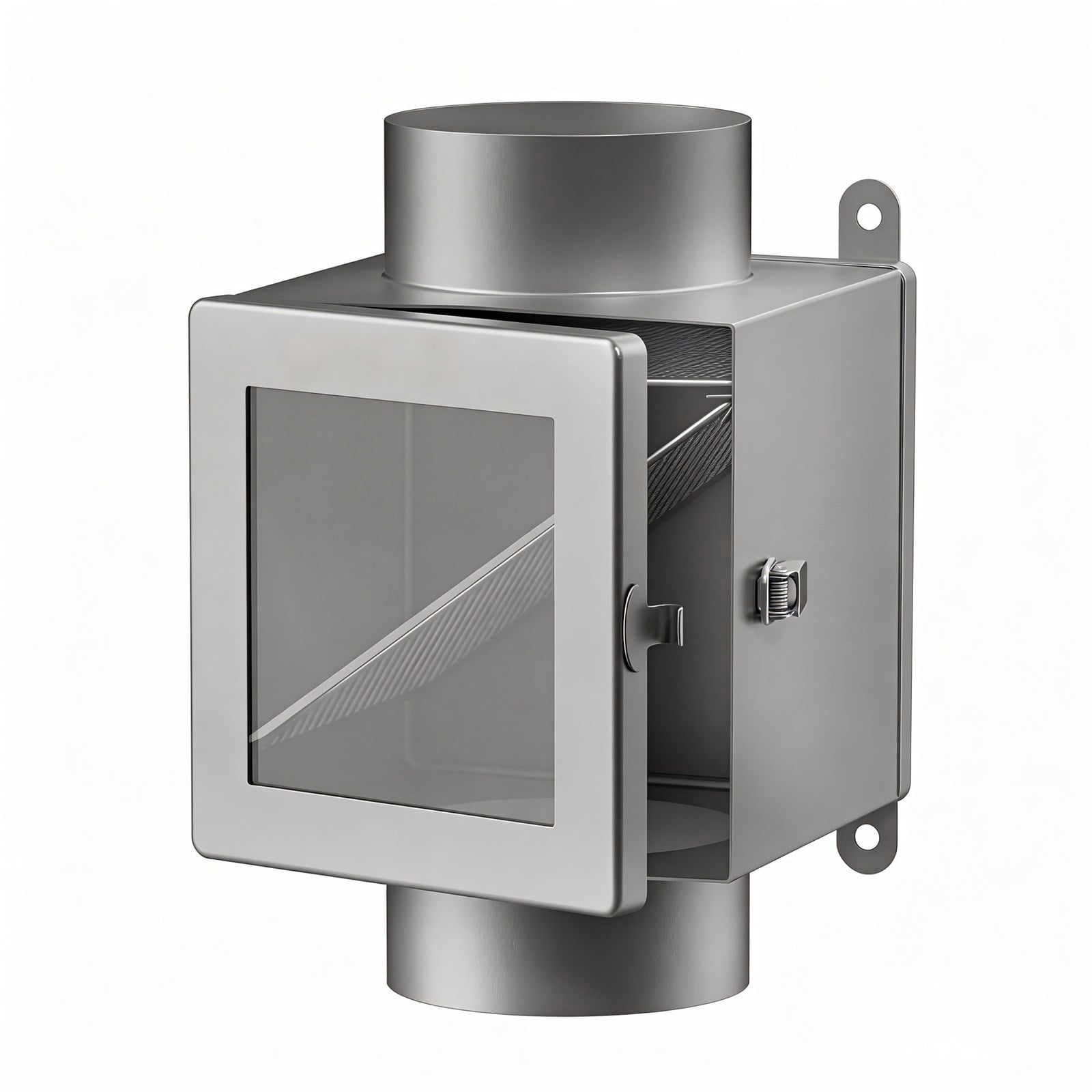 Metal Dryer Duct Lint Collector With Removable Filter Clothes Dryer Replacement Vent For Easily Maintenance Enduring