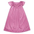 thumbnail image 4 of PMVFHDE Women's Summer Ice Silk Knee-Length Nightgown with Comfortable Lace Short Sleeve Home Wear Women Pajamas, 4 of 4