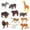 A, variant on Aodebiao Wild Animal Figures gift Set 12 Realistic Safari Jungle Animals Model Decorative Playset for Party Favor Cake Topper Bath Gift