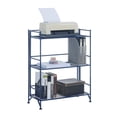 thumbnail image 3 of Pemberly Row Three-Tier Wide Folding Shelf in Blue Metal, 3 of 5