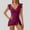 Wine, variant on Ayolanni Blue Womens Swimsuits Ruffled Modest Bodysuit V-Neck Solid One-Piece Swimsuit for Girls S