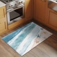 thumbnail image 2 of Teal Summer Beach Entryway Rug 2'x3'&nbsp; Non Slip Front Door Mats, Coastal Waves Ocean Starfish Conch Entrance Rugs Indoor Outdoor Carpet, Washable Floor Mats Small Area Rug for Bedroom Kitchen, 2 of 8