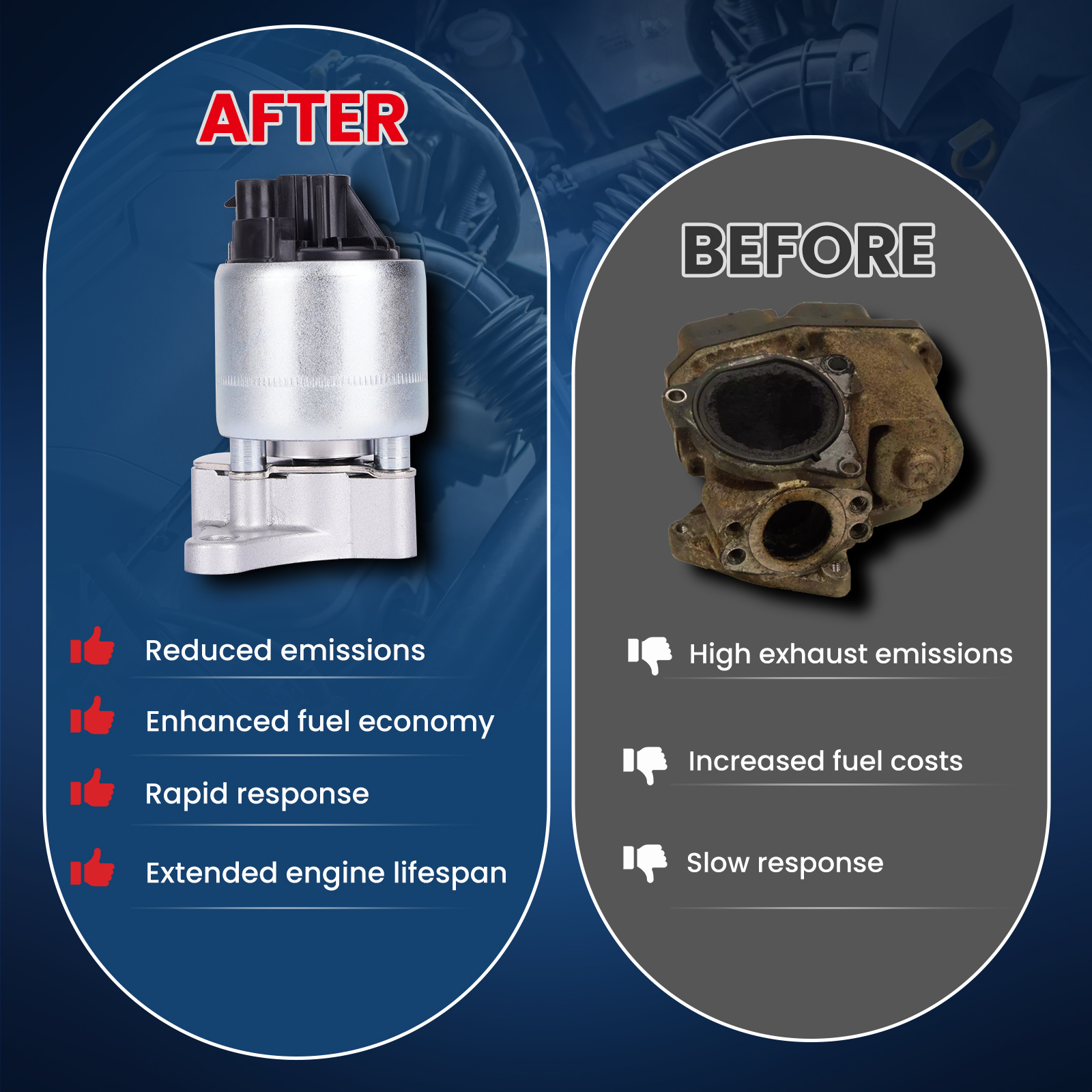 MOCA AUTOPARTS EGV466 Exhaust Gas Recirculation EGR Valve Fit for 1996-2001 Buick Regal 3.8L & 1995-2001 Pontiac Bonneville 3.8L & 1997-2001 Pontiac Grand Prix 3.8L