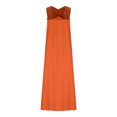 thumbnail image 5 of GaThRRgYP Women's Summer V-Neck Dress,Women's Fashion Sleeveless Back Dress Orange XXXL, 5 of 8
