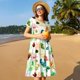thumbnail image 4 of Disketp Floral Vintage para Vestido de Manga Corta para Mujeres, Vestidos de Verano para Mujeres, Casual y Holgado para la Playa, 4 of 6