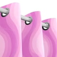 thumbnail image 3 of Pink Striped Pattern 63x55in Window Curtain Panels 63x55in 2-Piece Heavy Duty 80% Light Blocking, 3 of 5
