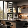 thumbnail image 3 of ACE-LIGHTS,Modern Crystal Prism Design Pendant Light Set(3PCS) with Height Adjustable(Bulbs Not Included),Hanging Ceiling Lamp for Dining Room,Kitchen Island,Living Room(Black), 3 of 8