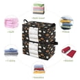 thumbnail image 4 of Foldable Clothes Storage Bags Clothes Organizer Bin with Clear Windows for Clothes Bedding Halloween-themed Fabric Pattern, 4 of 6
