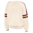thumbnail image 3 of Women's WEAR by Erin Andrews  Cream Florida State Seminoles Chenille Woven Patch Stripe Pullover Sweater, 3 of 4