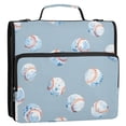 thumbnail image 2 of ALAZA Zipper Binder Watercolor Baseballs 3 Ring Trapper Keeper File Folder Organizer Bag, 2 of 8