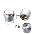 thumbnail image 3 of Cold+Hot Tap Top Head Faucet Cover Handle Chrome Plated Replacement Accessory, 3 of 11