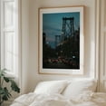thumbnail image 5 of The Williamsburg Bridge - Brooklyn New York Photography Bridge City Nightlife Street Photography Architecture Car Skyline Oak Framed Wall Art Print 9 x 12 inches, 5 of 12