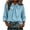 Blue, variant on Women's Bow Tie Knot Mock Neck Short Sleeve Elegant Workwear Business Dressy Casual Blouse Shirt Top Black,M