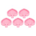 thumbnail image 3 of Almohadilla de silicona para limpieza de brochas de maquillaje, 5 piezas Tazón de limpieza de brochas de maquillaje de silicona Eliminación de residuos en forma de corazón portátil Esponja plegable Al, 3 of 5