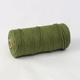 thumbnail image 1 of Granjero Gordo Cuerda de algodón de colores de 3 mm x 110 yardas, cuerda de algodón suave, hilo artesanal para colgar plantas, verde militar, 1 of 4