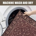 thumbnail image 5 of Washable Vintage Kitchen Mat 31"x20" Non Slip Soft Plush Low Profile Kitchen Rug, Distressed Medallion Oriental Style Sink Mat for Laundry Room Bedroom Office, 5 of 6