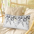 thumbnail image 4 of Grey Eucalyptus Pillow Covers, Linen Long Throw Pillow Case, Watercolor Spring Weeping Botanical Holiday Pillow Protector Decorative Cushion Cover for Living Room/Bedroom 24" x 36", 4 of 8