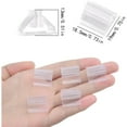 thumbnail image 3 of 50 Pieces Clear Plastic Place Card Holders Game Card Stands Small Wedding Table Sign Stands Place Cards Holders for Photos Memos Board Game Markers Party Favor, 3 of 7