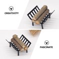 thumbnail image 3 of OULII Decorative Fire Rack Model 1 Set Mini Fire Rack Black 3.2X2.8Cm For Miniature Furniture, 3 of 8
