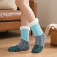thumbnail image 6 of Loritta Women's Fuzzy Slipper Socks Winter Cozy Warm Thick Socks with Non-Slip Grippers, 2 Pairs, 6 of 6