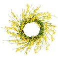 thumbnail image 2 of Northlight Forsythia Artificial Spring Floral Wreath - 20" - Yellow, 2 of 8