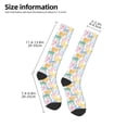 thumbnail image 2 of Rateoe Zebra Colourful Pattern Women’s Knee High Crew Socks,Trouser Socks Comfortable, Breathable, Moisture-Wicking and Soft, 2 of 6