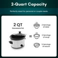 thumbnail image 5 of Elite Cuisine MST577 2 Qt Oval Slow Cooker with Adjustable Settings and Keep Warm, 5 of 6