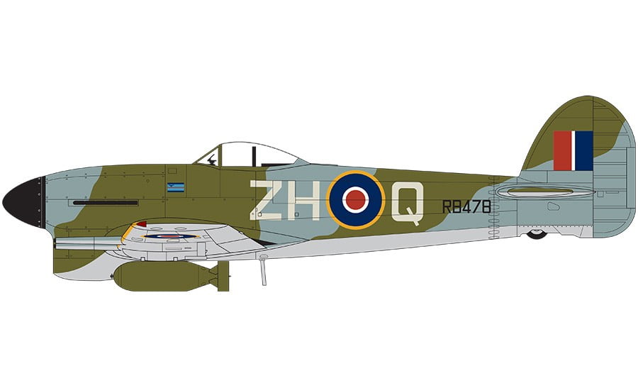 Airfix 55208 Hawker Typhoon lb 1/72 Scale Model Kit Starter Set