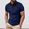 thumbnail image 2 of RMGVDSD Men's Casual Polo Shirts Classic Button Basic Short Sleeve Shirt Solid Color Summer Fashion Comfortable Polo Tops Soft Stretchy Polo Shirts, 2 of 8