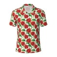 thumbnail image 2 of Daiia Rose Flowers Pattern Men’s Polo Shirts,Solid Deck Shirt,Classic Fit, Breathable Cotton Polo for Casual and Sport Wear-XX-Large, 2 of 9