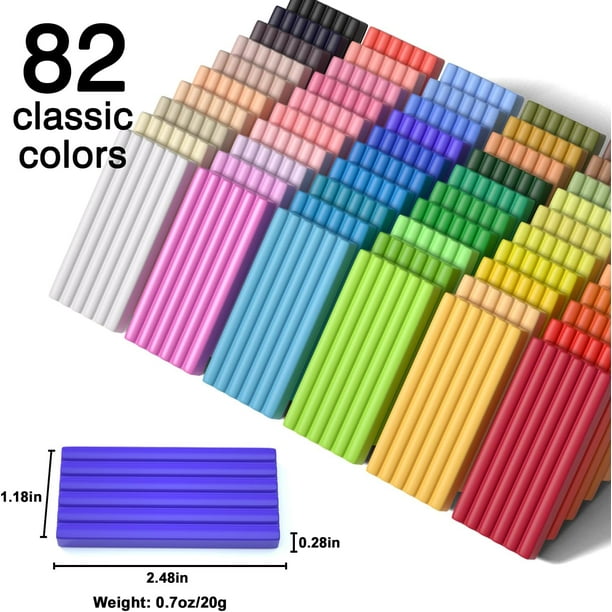 Shuttle Art 82 Colors Polymer Clay Set, Oven Bake with Tools