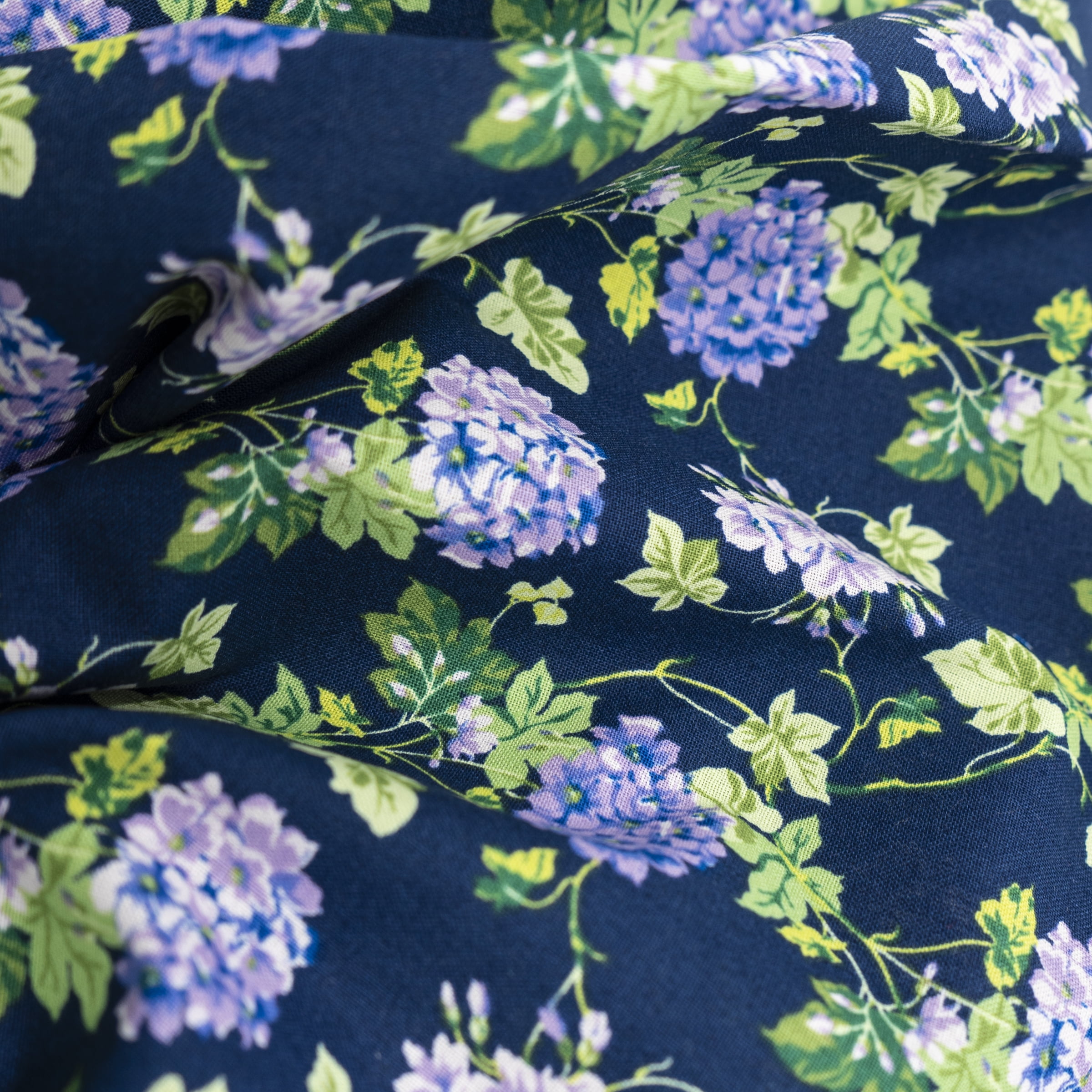 Waverly Inspirations 1 Yard Cut 100% Cotton Prints Fabric Ivy Garden Hydrangea Ink Lilac 44" Wide for Quilting & Sewing