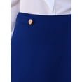 thumbnail image 4 of DARING DIVA Women's Flare A Line High Waist Casual Midi Skirts S Royal Blue, 4 of 6