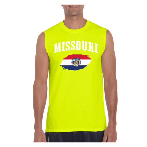 Mens Missouri Flag Ultra Cotton Sleeveless T-Shirt