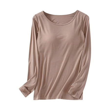 

Umitay Women s Solid Color Chest Pad Cup One Yoga Bottom Shirt Women s UnderwearTop