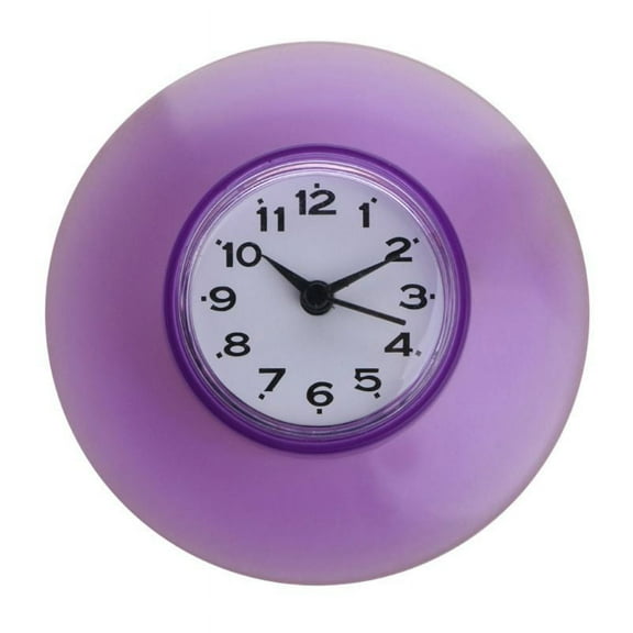 AOOOWER Silicone Bathroom Kitchen Shower Suction Wall Clock Water-Resistant Timer Glass