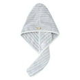 thumbnail image 2 of Microfiber Hair Towel Wrap 1PC 23.62x9.84in,Super Absorbent Drying Cap With Button Closure For Curly Hair & Fast Drying(Gray), 2 of 8