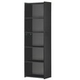 thumbnail image 3 of HomGarden 5-Tier Small Open Shelf Bookcase Narrow Storage Bookshelf Adult Kid Black, 3 of 6