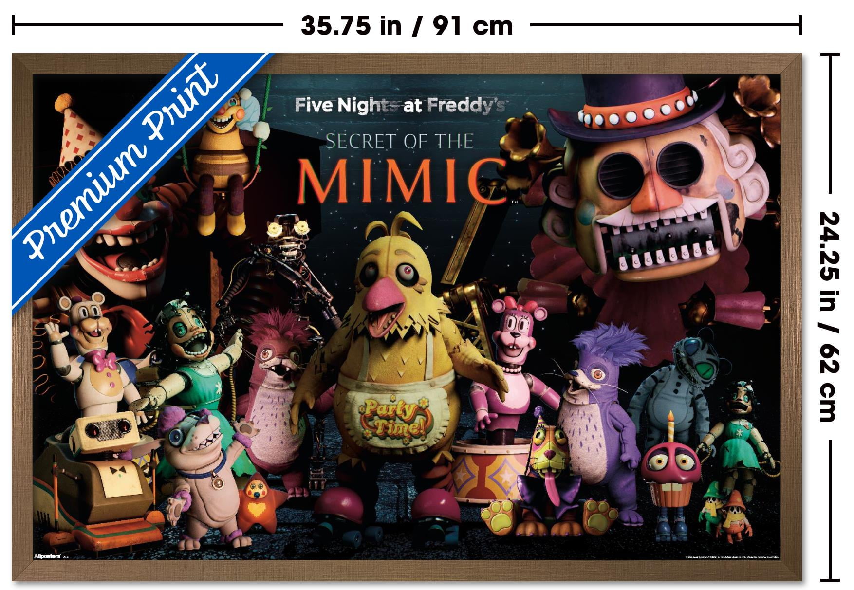 Five Nights At Freddy's: Secret of the Mimic (2025) - Group Wall Poster, 22.375" x 34" Framed