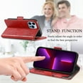 thumbnail image 2 of Compatible with iPhone 14 Pro Max Case with Card Holder, Premium Leather Wallet Case with Flip Card Slots, Kickstand & Magnetic Closure Business Cover for iPhone 14 Pro Max Women Men,Red, 2 of 15