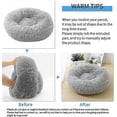 thumbnail image 4 of Cama relajante para perros y gatos de 50 cm, con forma de donut de peluche, para perros pequeños y gatos, lavable y cálida, color gris claro., 4 of 4