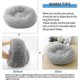 thumbnail image 4 of Cama relajante para perros y gatos de 50 cm, con forma de donut de peluche, para perros pequeños y gatos, lavable y cálida, color gris claro., 4 of 4