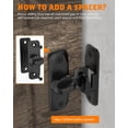 thumbnail image 3 of 90/180 Degree Barn Door Lock, Small Flip Gate Latches Hardware, Security Sliding Door Latch Lock fo Cabinets, Barn, Bathroom, Garden (Black-1Pc), 3 of 3