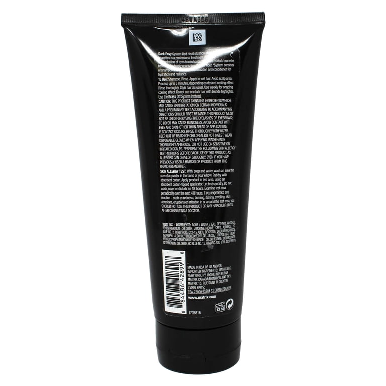 Masque Neutralisant Matrix Dark Envy 500ml - Élimine Les Reflets Rouges Des Brunettes Foncées