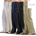 thumbnail image 3 of [HPI] Pantalones Largos Casuales De Color Sólido Con Cordón Bolsillos Rectos Para Hombre, 3 of 4