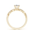 thumbnail image 2 of ANGARA Natural Princess-Cut Diamond Ring with Scrollwork in 14K Yellow Gold for Women (Size-4.7mm| Color-H| Clarity-SI2) | April Birthstone, Anniversary, Jewelry Gift for Women | Natural Diamond Ring, 2 of 9